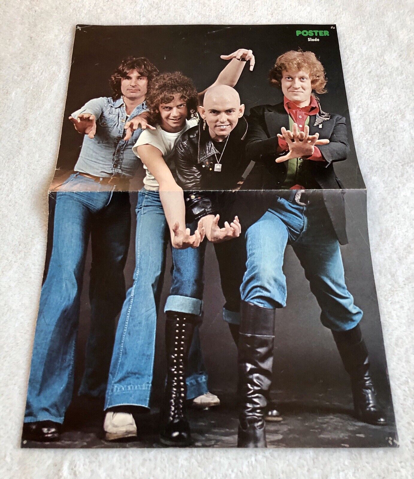 Slade 1977 Swedish Poster Magazine 1970s Vintage Rare