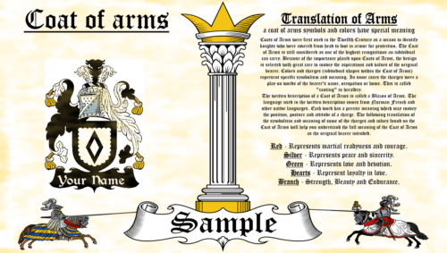 Schepeley-shypley Coat Of Arms Heraldry Blazonry Print