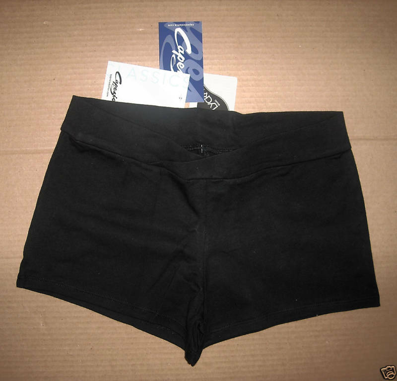 Capezio Boy Cut Shorts Black V Front Cotton Lycra Cc600  Dance Child/adults