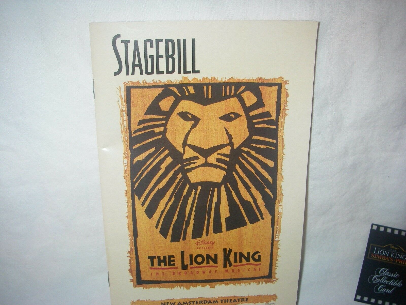 Lion King Stagebill New Amsterdam Theatre Classic Collectible Card Bonus #113