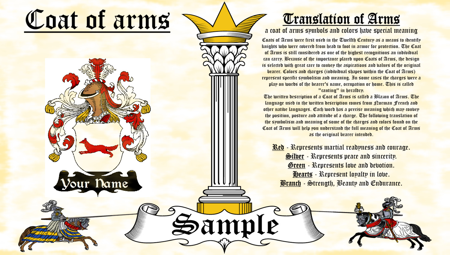 Lamberich-lampricht Coat Of Arms Heraldry Blazonry Print