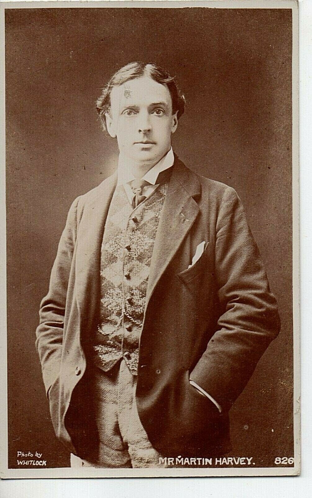 70139. Orig Ca 1905 Rppc Real Photo British Theatre Handsome Actor Martin Harvey