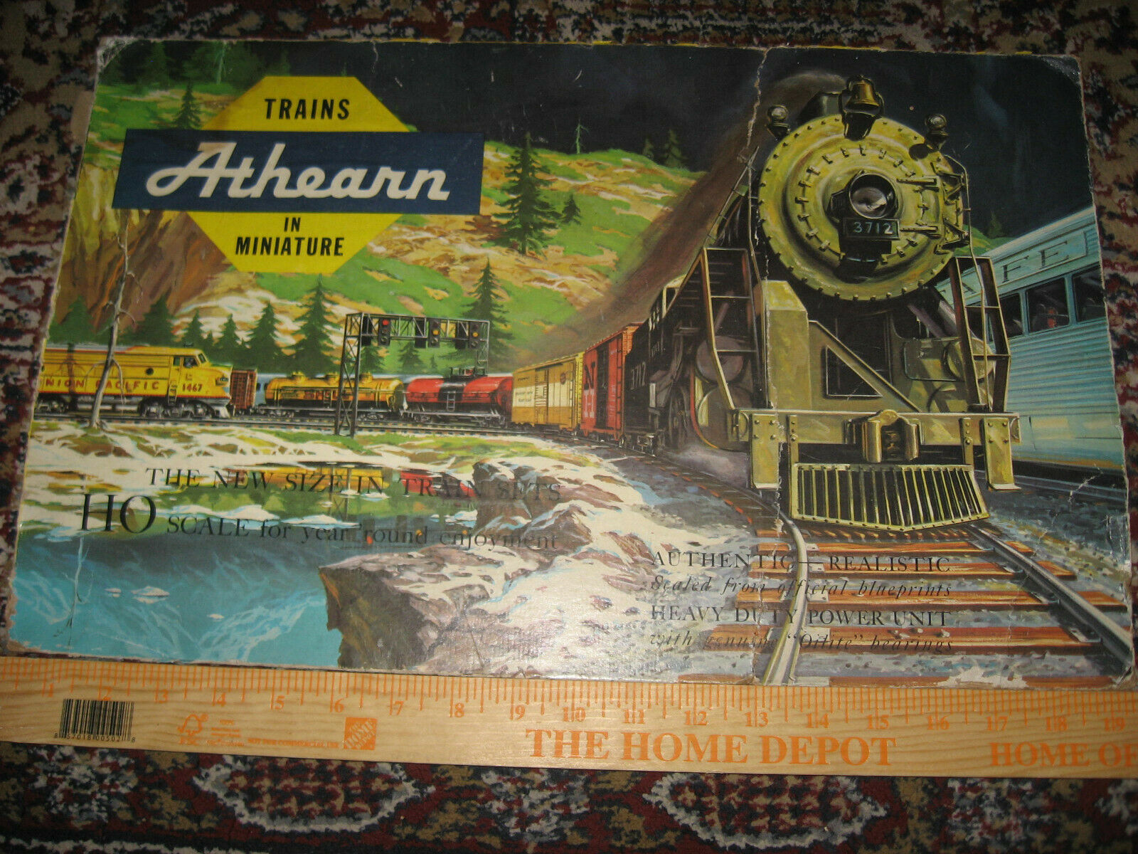 Athearn Trains In Miniature Ho Scale Top Box Art 19x12"