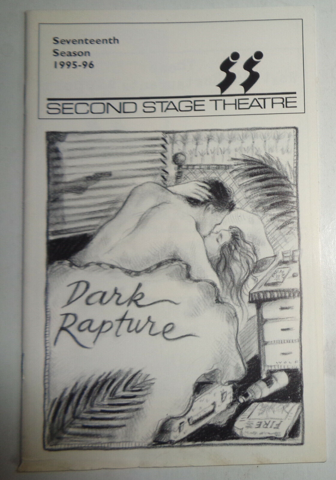 Dark Rapture - Souvenir Program - New York: Second Stage Theatre, 1995