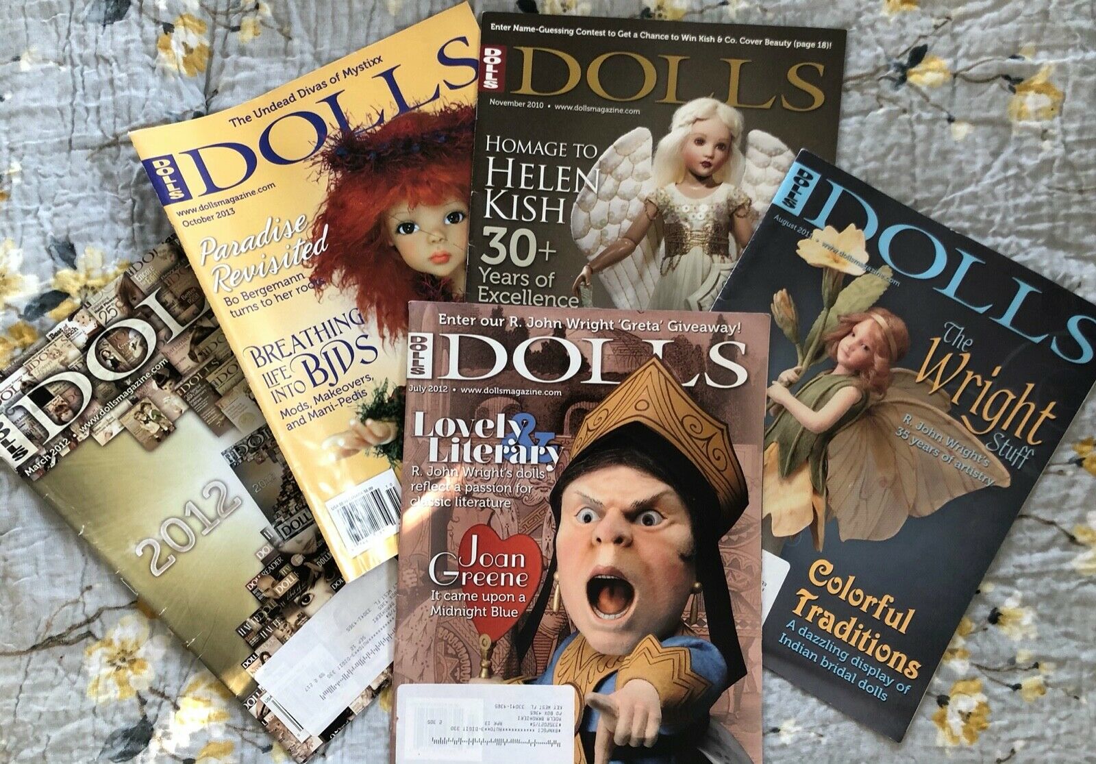 Doll Collector's Dolls Magazine Lot Of 5