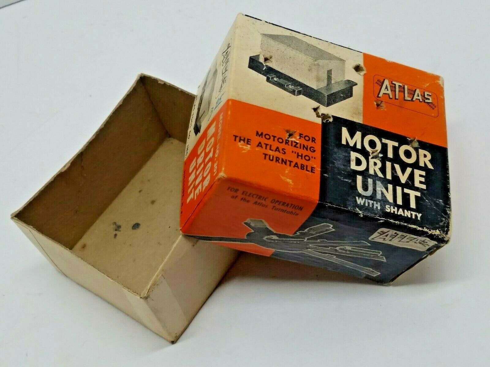 Vtg Atlas Motor Drive Unit Shanty Original Empty Box Only Ho Turntable Train
