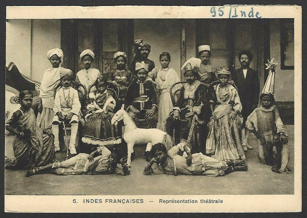 French India Theater Vintage Postcard