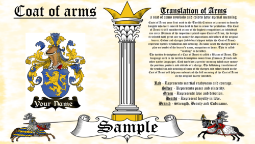 Gruban-krueben Coat Of Arms Heraldry Blazonry Print
