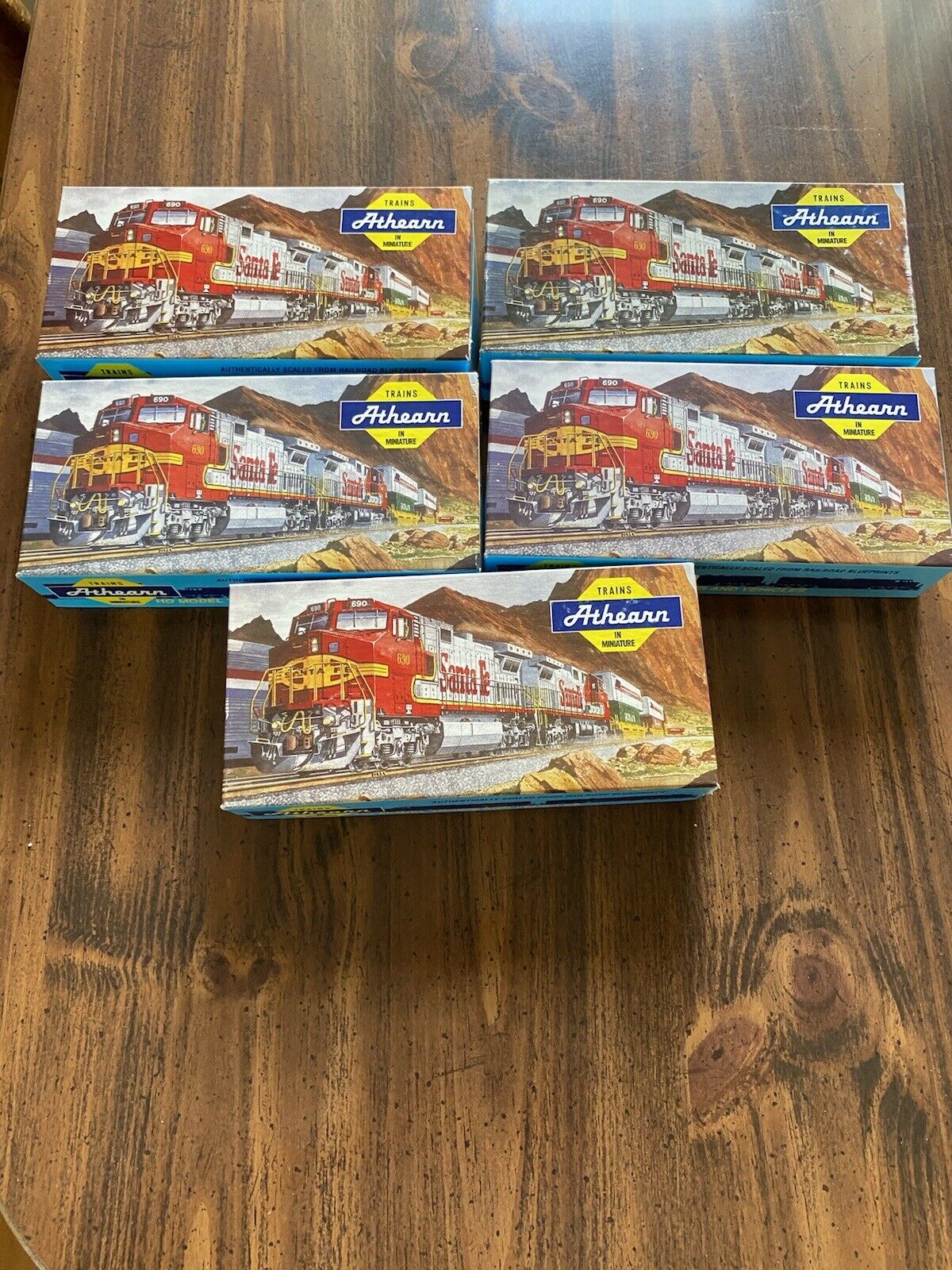 Ho Athearn Empty Boxes (5) 7 3/4 By 3 3/4”