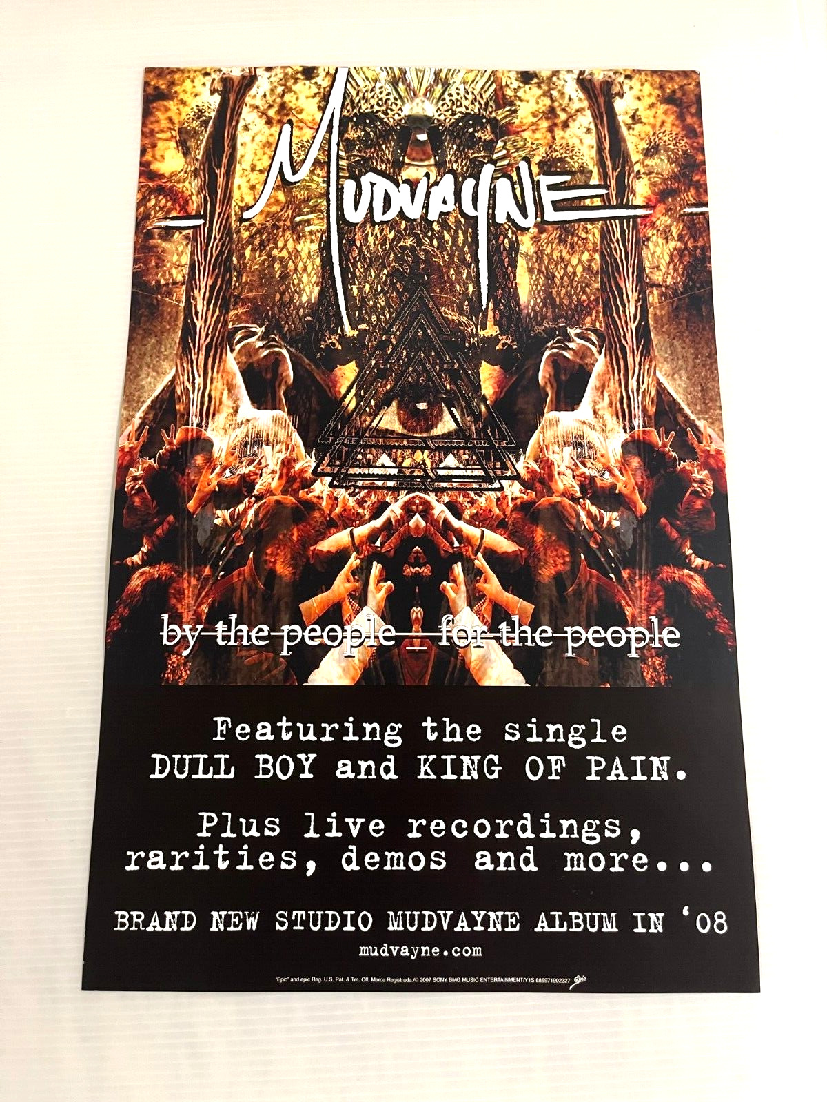 Mudvayne By The People For People/hellyeah Below The Belt 2-sided Promo Poster