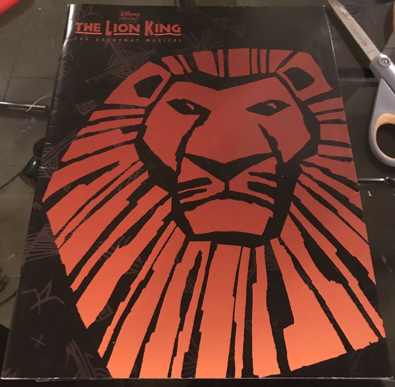 The Lion King. The Broadway Musical With Insert. 1997.  Excellent Condition