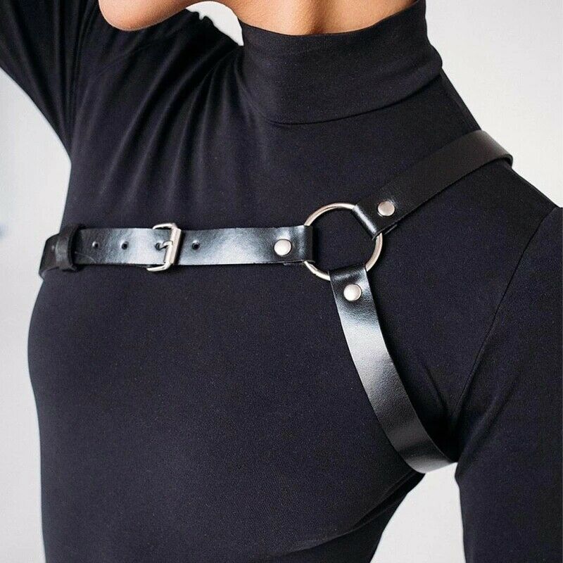 Women Prom Dress Bust Garter Leather Harness Bdsm Body Suspenders Bondage Belts