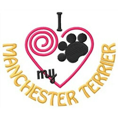 I "heart" My Manchester Terrier Short-sleeved T-shirt 1391-2 Size S - Xxl