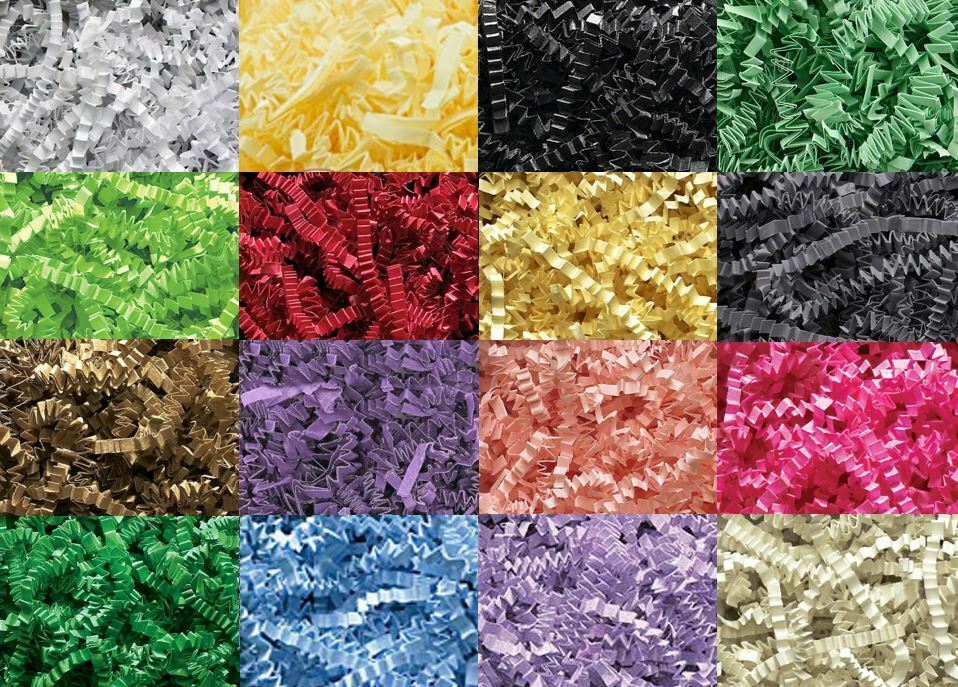 16 Colors ~ 15 Oz Crinkle Cut Paper Shred Gift Bag Basket Grass Filler Bedding