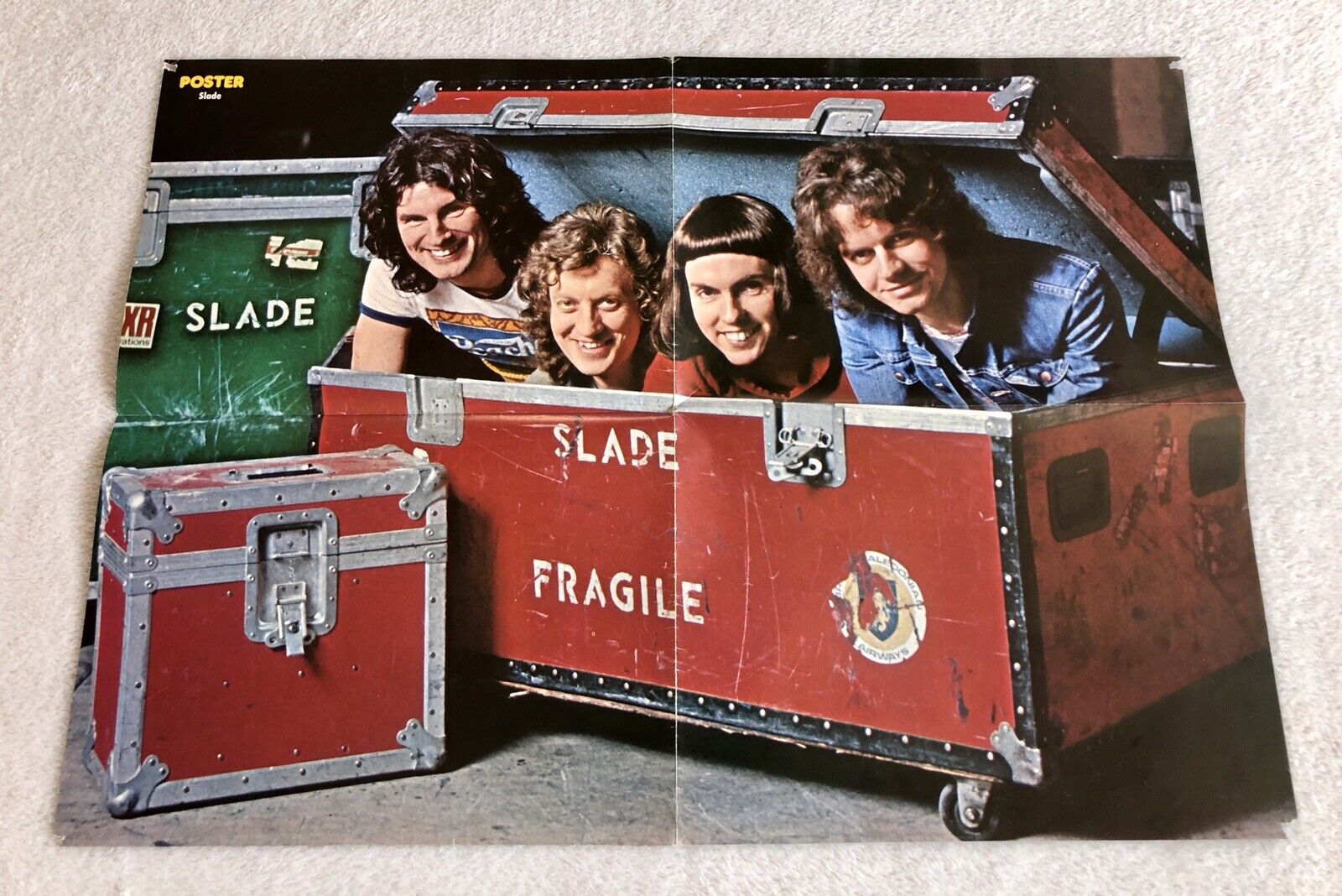 Slade 1977 Swedish Poster Magazine 1970s Vintage Rare
