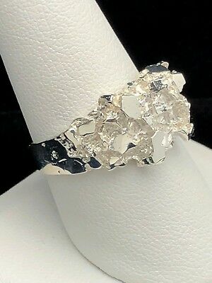 925 Sterling Silver Solid Nugget Ring Sizes 9-12