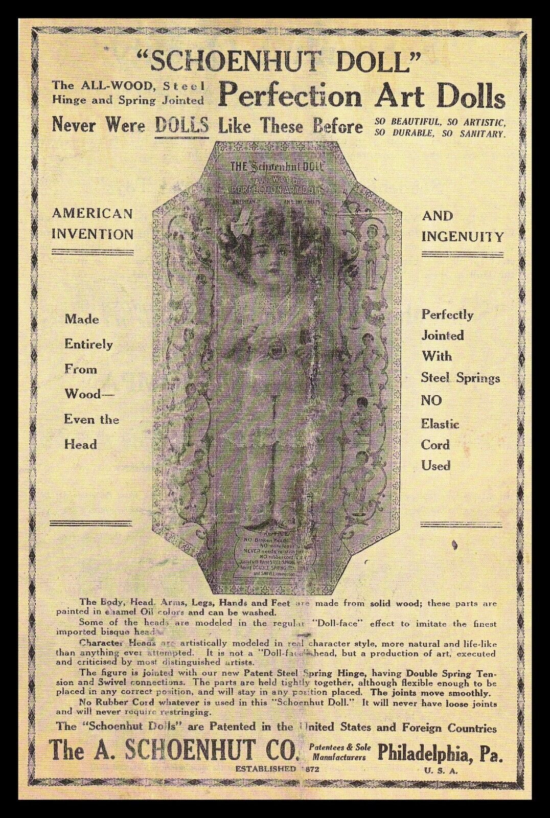 Antique 1920s Schoenhut Doll Catalog Reprint - 13 Pages Illustrated