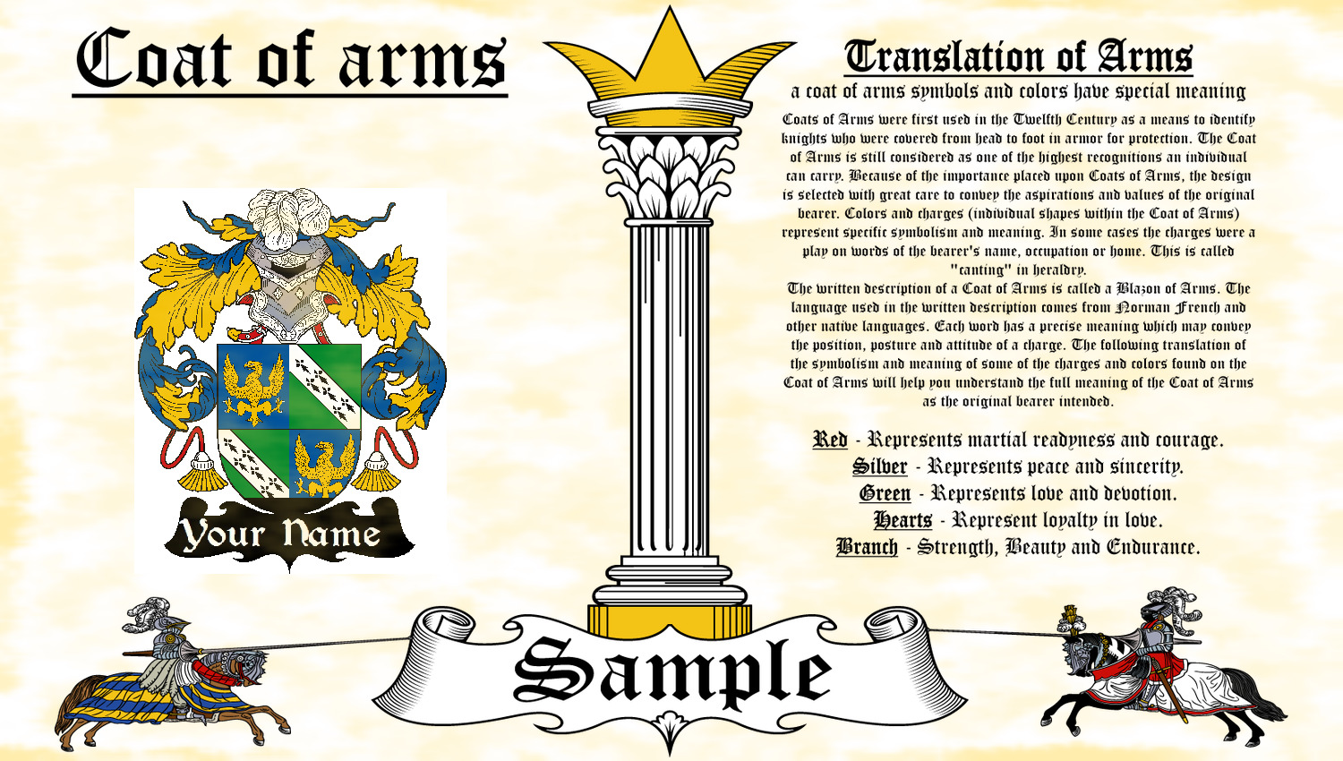 Amada-amodeo Coat Of Arms Heraldry Blazonry Print